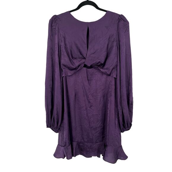 Astr the Label front twist long sleeve purple X-Large XL - Picture 1 of 8